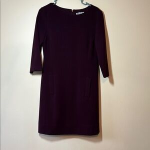 Elegant Burgundy Women's Dress
